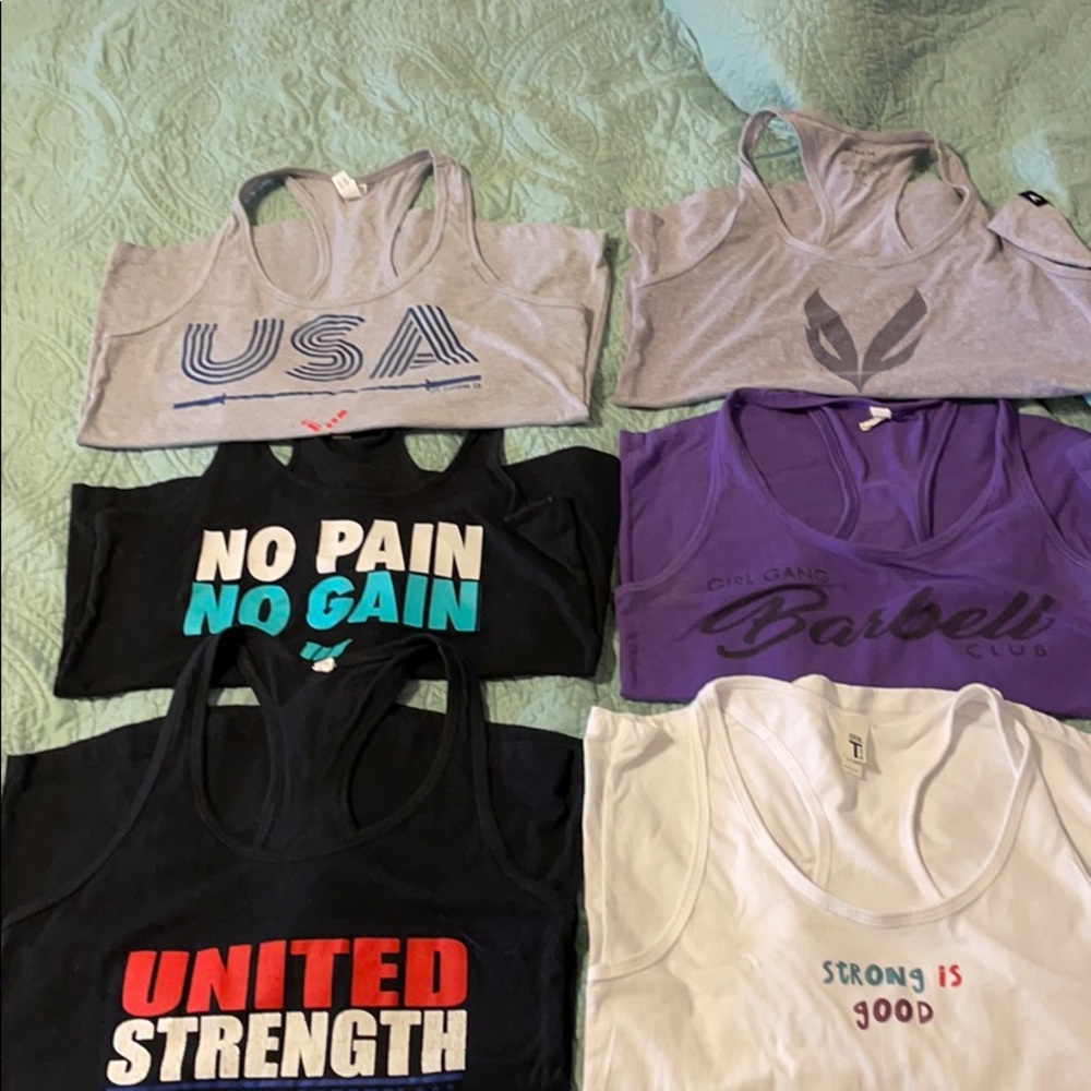 Racer back workout tanks